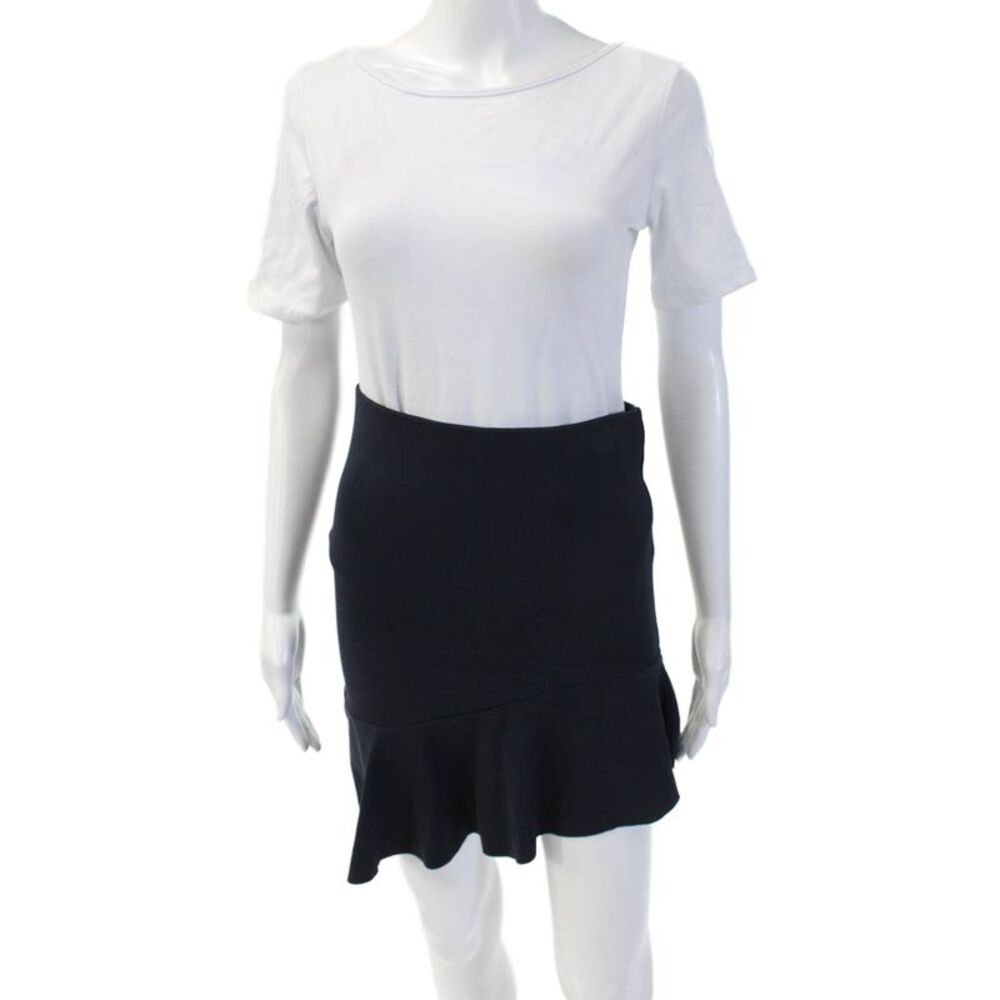 Zara W&B Womens Black Flare Mini Skirt Polyester Blend Size M
